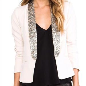 BB Dakota Ivory Sequin Blazer